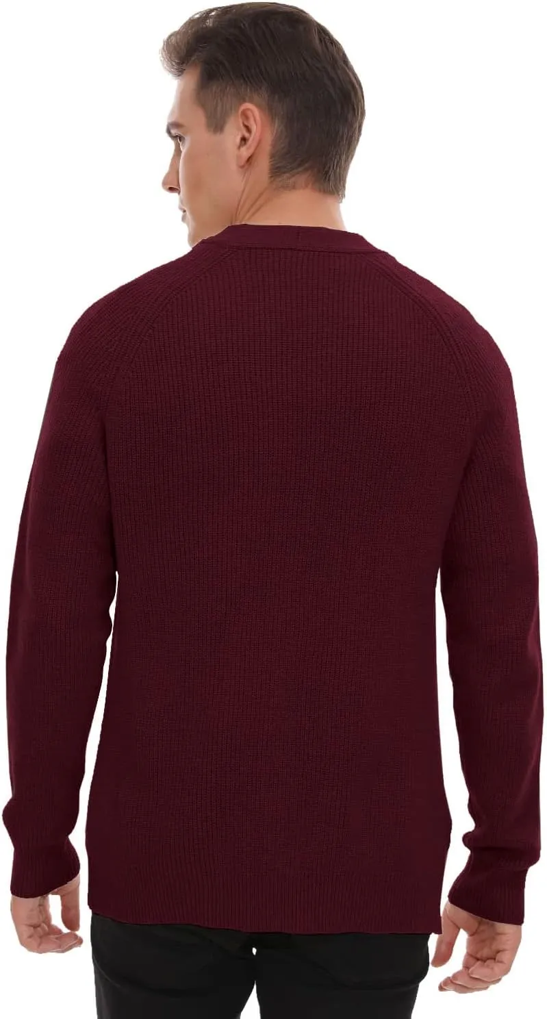 Sailwind Men's Long-Sleeve Cardigan Sweater Soft Cable Knit Sweater for Men