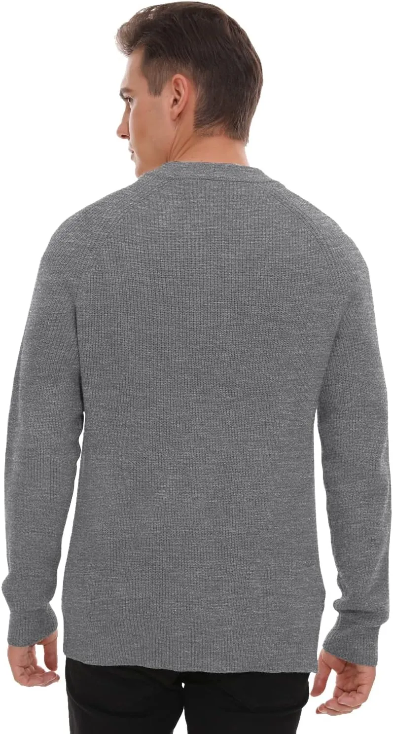 Sailwind Men's Long-Sleeve Cardigan Sweater Soft Cable Knit Sweater for Men