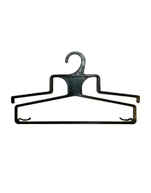 Solid Plastic Durable Hanger For Coats/ Clothes Multiple Purpose Crf G 37-Black