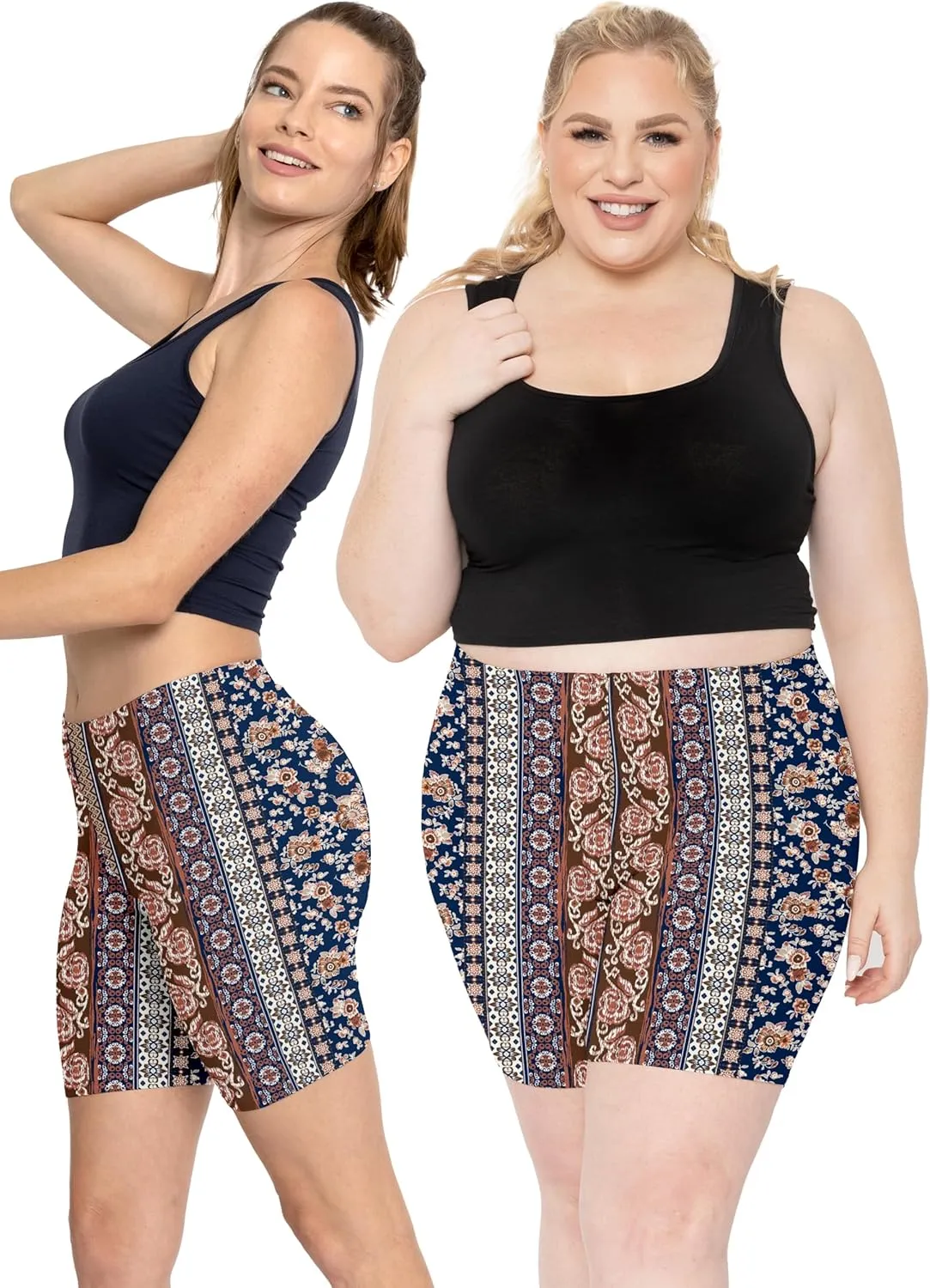 STRETCH IS COMFORT Biker Shorts for Women | Women's Athletic Workout Shorts | Cotton | Small - 5X