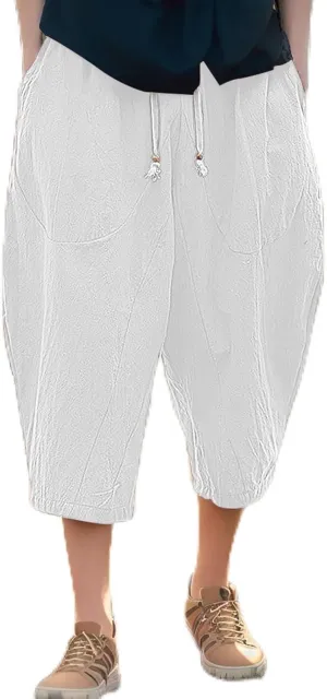 SUWBMHWE Japanese Clothes for Men Linen Harem Pants Beach Casual Comfy Yoga Mens Any Occasion with Pockets Boho Lounge