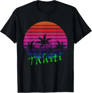 Tahiti Retro Vintage Sunset T-Shirt
