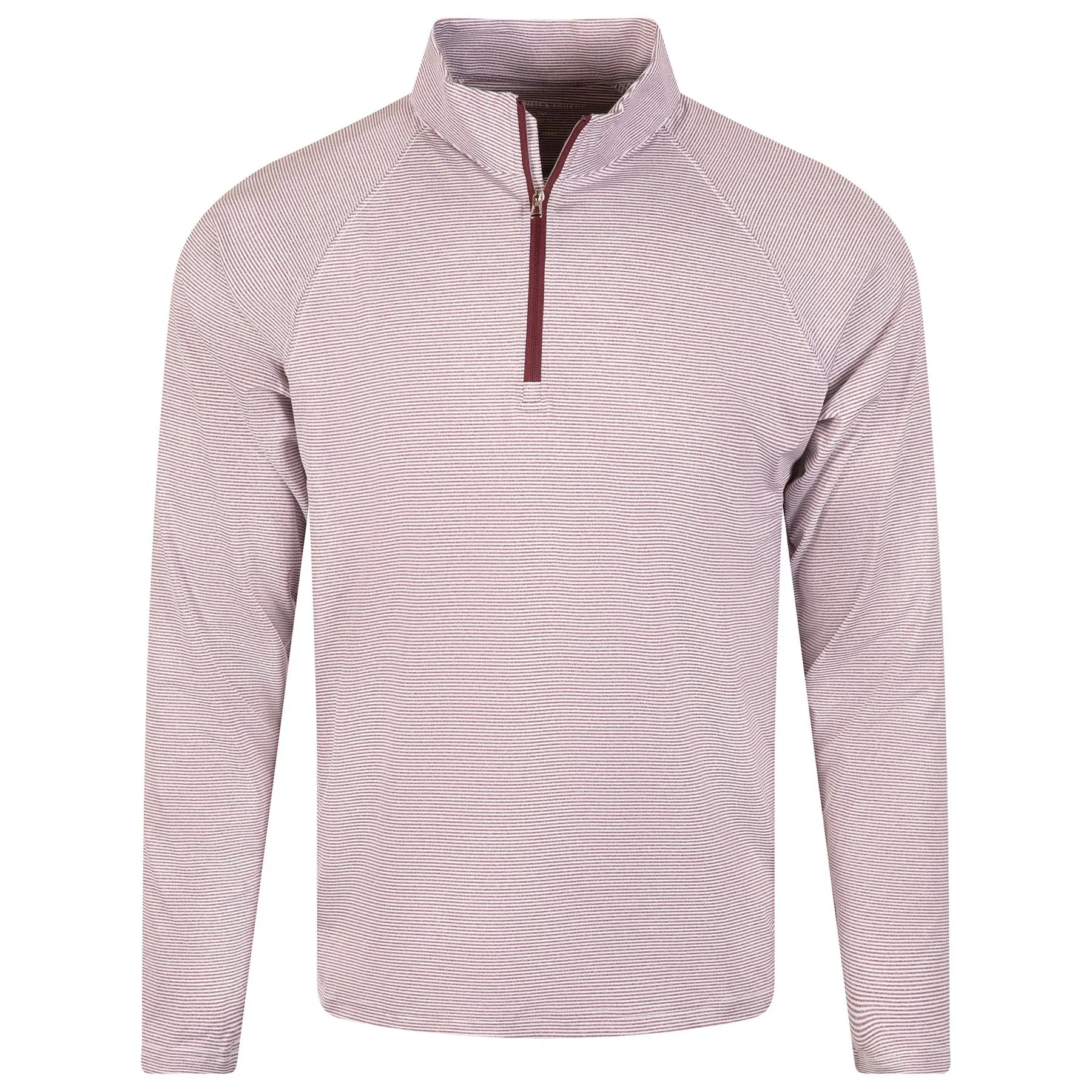 The Reid Quarter Zip Pullover Heathered Port/White - AW23