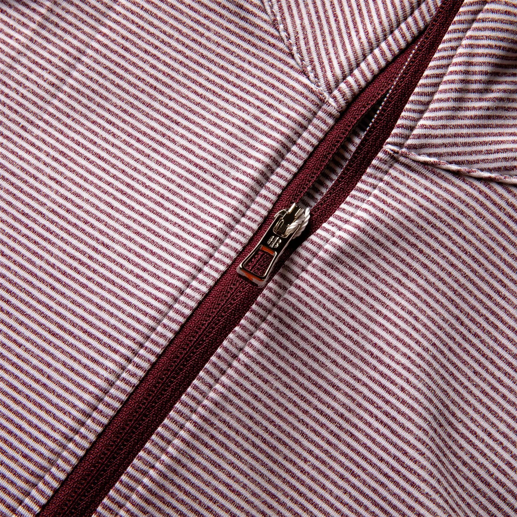 The Reid Quarter Zip Pullover Heathered Port/White - AW23