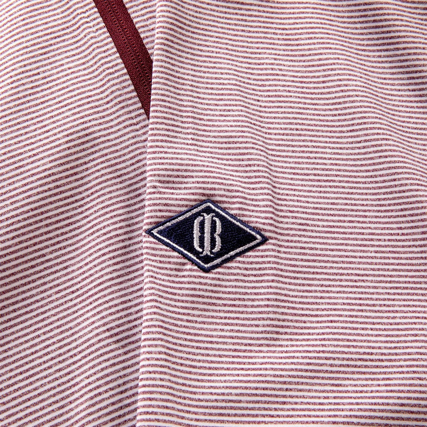 The Reid Quarter Zip Pullover Heathered Port/White - AW23