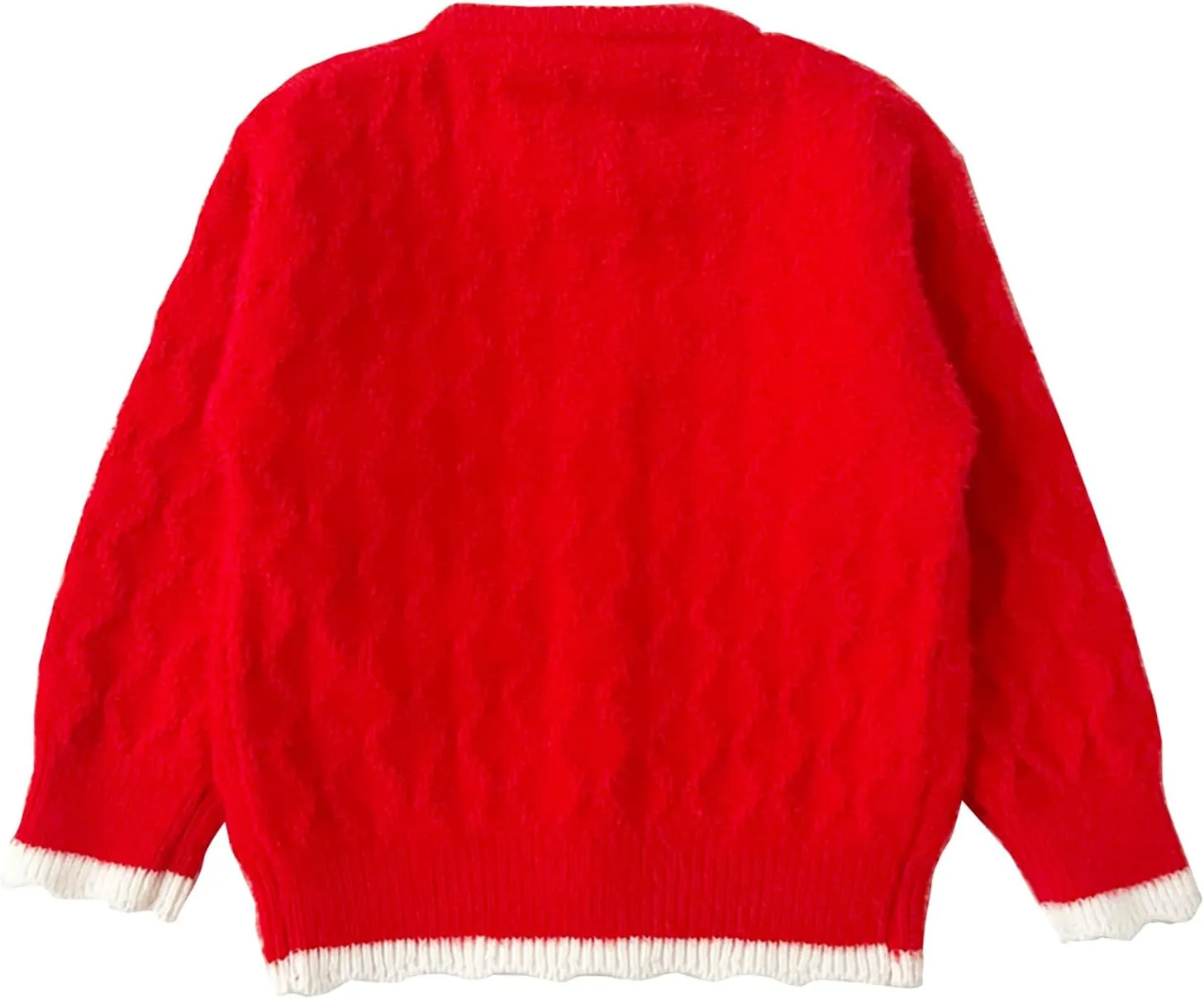 Toddler Girls Cardigan Sweater Kids Button Knit Sweater with Rabbit Doll Size 2-7T