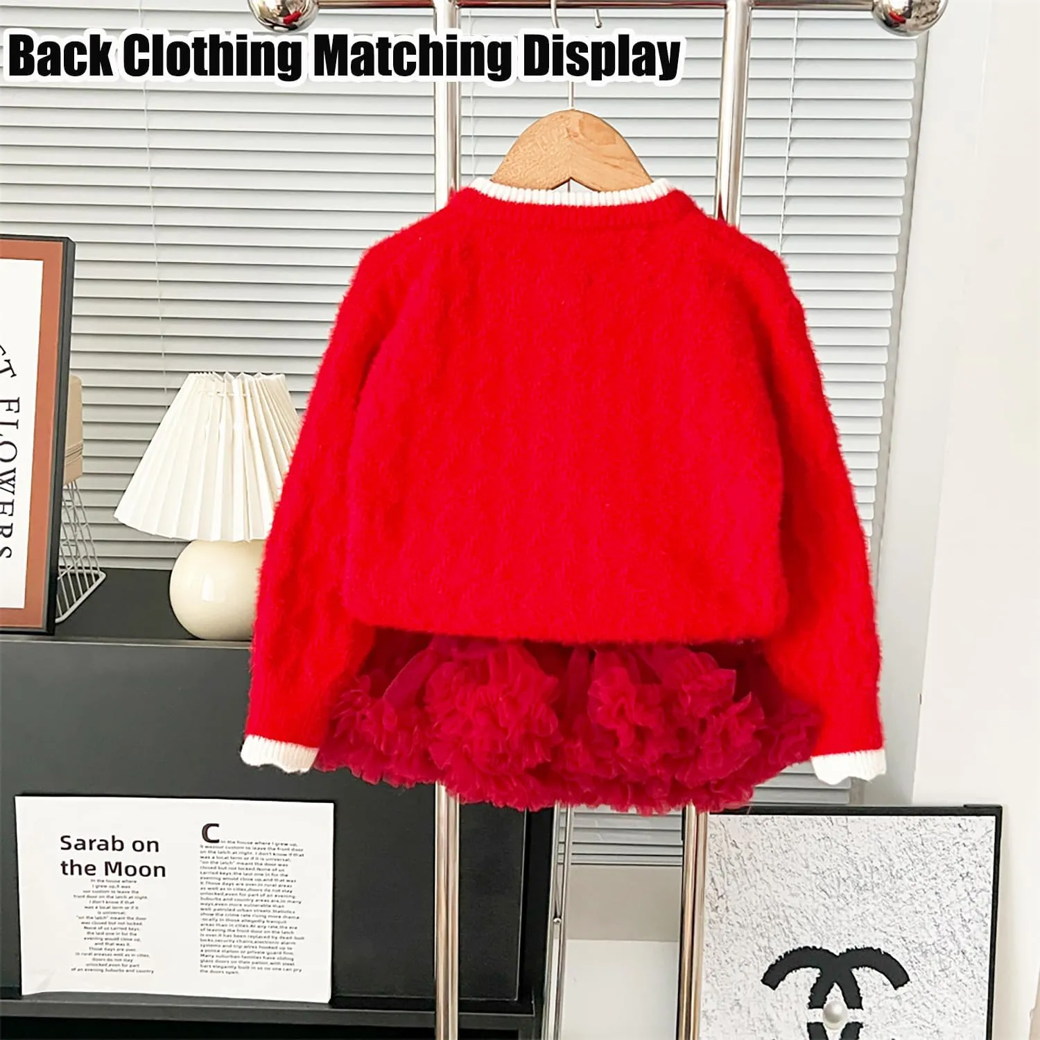 Toddler Girls Cardigan Sweater Kids Button Knit Sweater with Rabbit Doll Size 2-7T