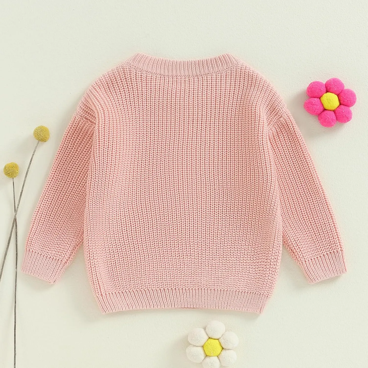 Toddler Infant Baby Girl Knit Sweater Big Sister Little Sister Matching Outfits Long Sleeve Pullover Sweatshirt