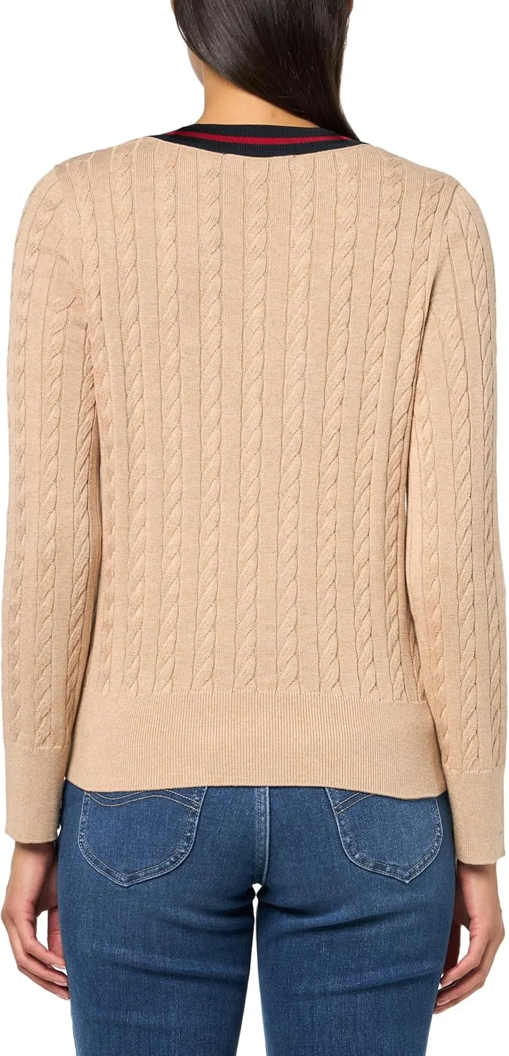 Tommy Hilfiger Womens Cable-Knit Knit Sweater