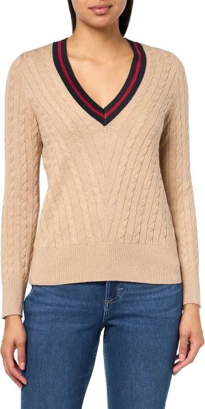 Tommy Hilfiger Womens Cable-Knit Knit Sweater