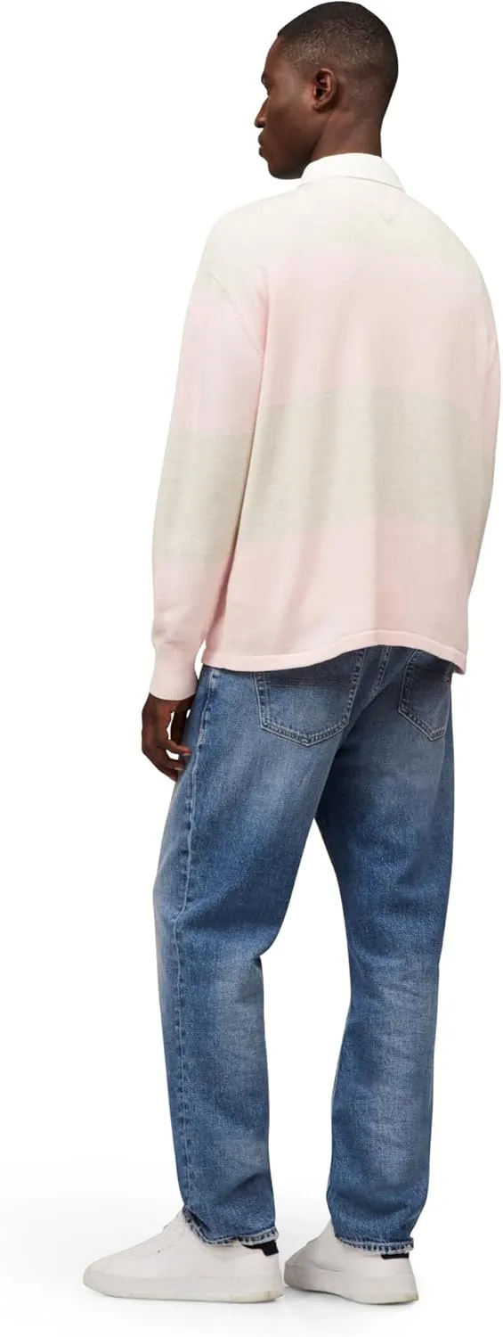 Tommy Jeans Men's Striped Rugby Sweater Polo Shirt