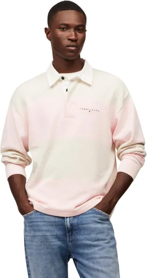 Tommy Jeans Men's Striped Rugby Sweater Polo Shirt