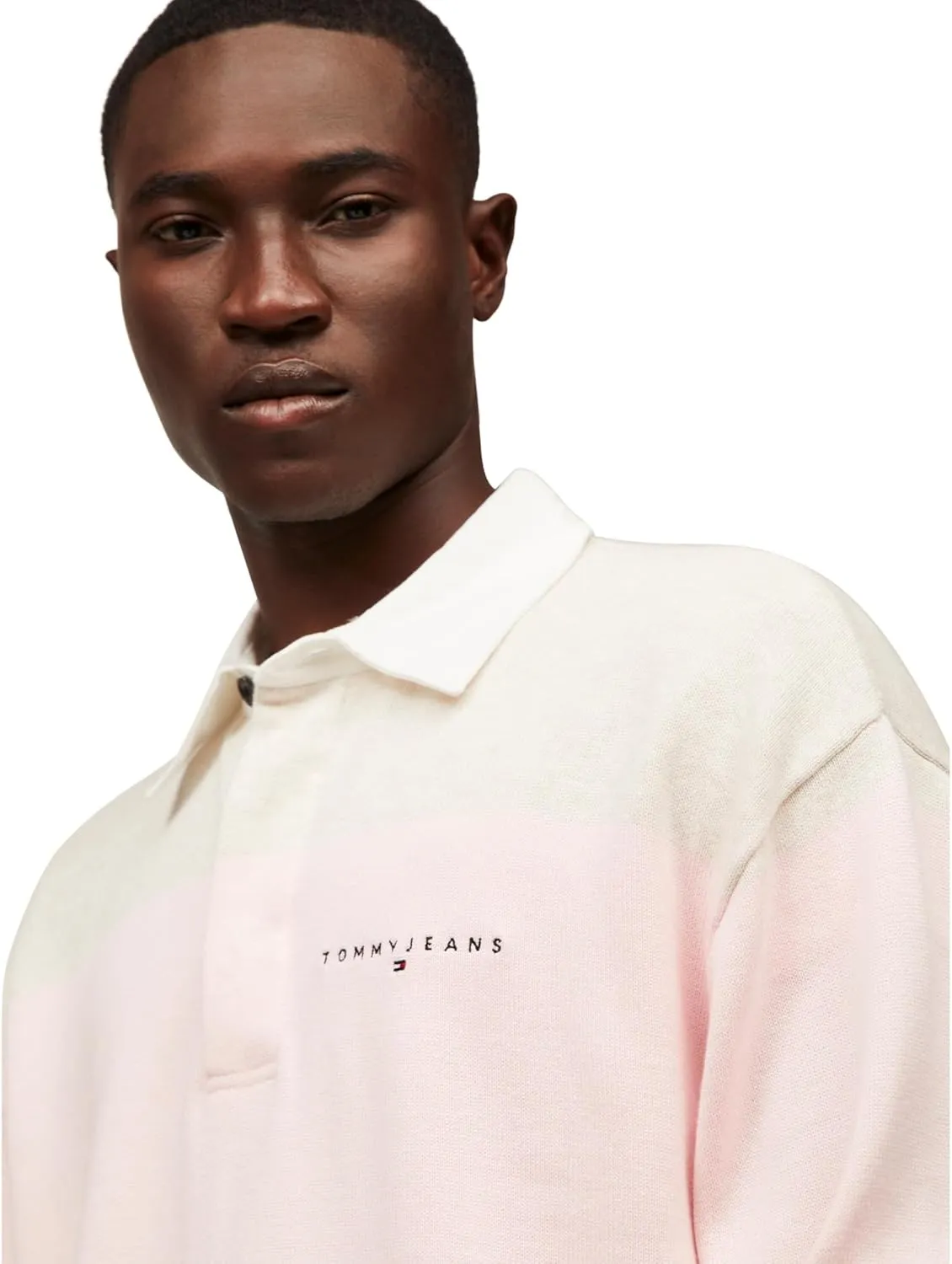 Tommy Jeans Men's Striped Rugby Sweater Polo Shirt