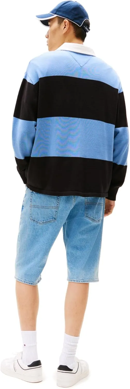 Tommy Jeans Men's Striped Rugby Sweater Polo Shirt