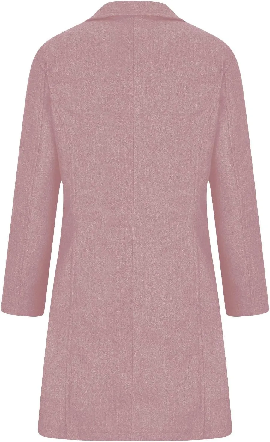 Trench Coat for Women 2024 Casual Lapel Single Breasted Pea Coat Trendy Winter Warm Wool Coats Mid-Long Overcoat