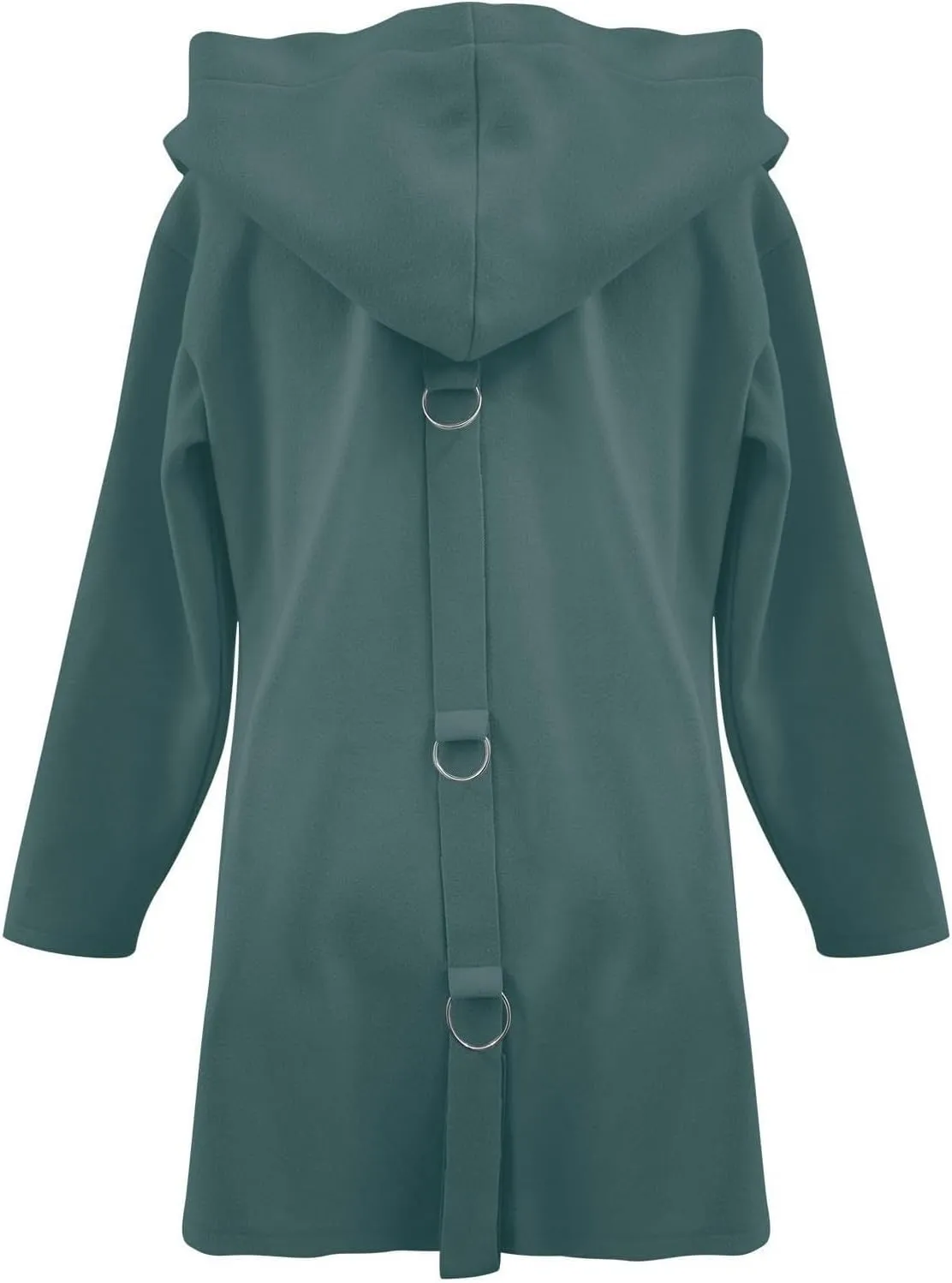 Trench Coat Women Dressy Casual Single Breasted Anoraks Hooded Jacket Lapel Neck Long Sleeve Coat Fall Winter Outwear