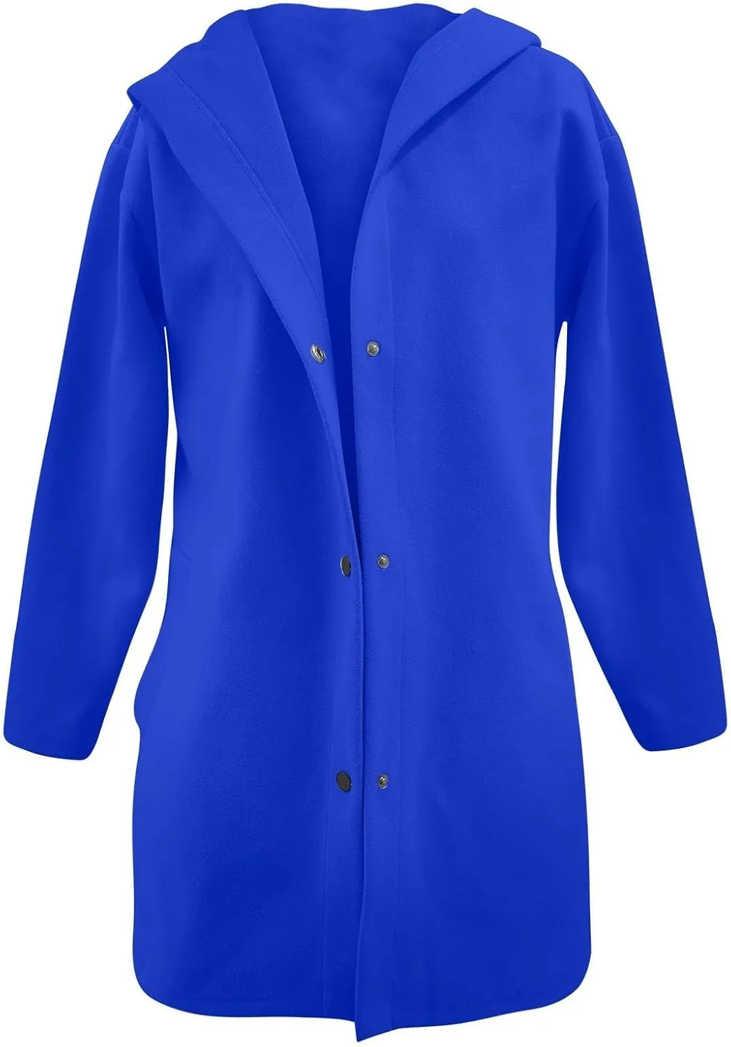 Trench Coat Women Dressy Casual Single Breasted Anoraks Hooded Jacket Lapel Neck Long Sleeve Coat Fall Winter Outwear