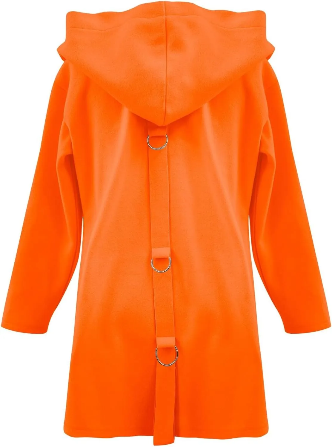 Trench Coat Women Dressy Casual Single Breasted Anoraks Hooded Jacket Lapel Neck Long Sleeve Coat Fall Winter Outwear