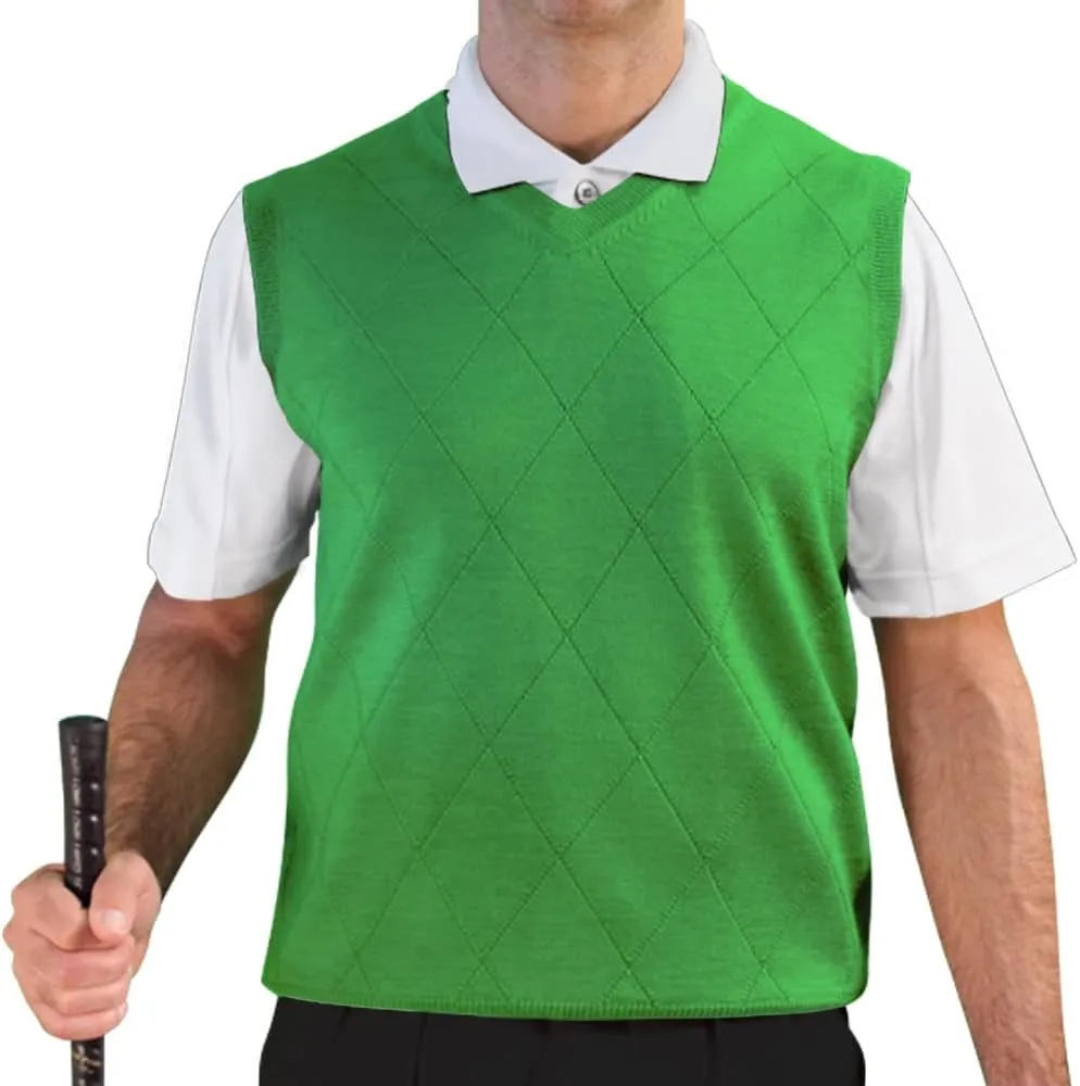 V Neck Solid Sweater Vest - Mens