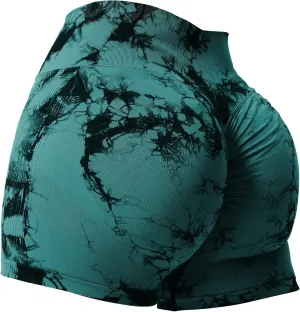 VOYJOY Women Workout Shorts 3.6" Scrunch Butt Lifting Gym Seamless Yoga Biker Shorts