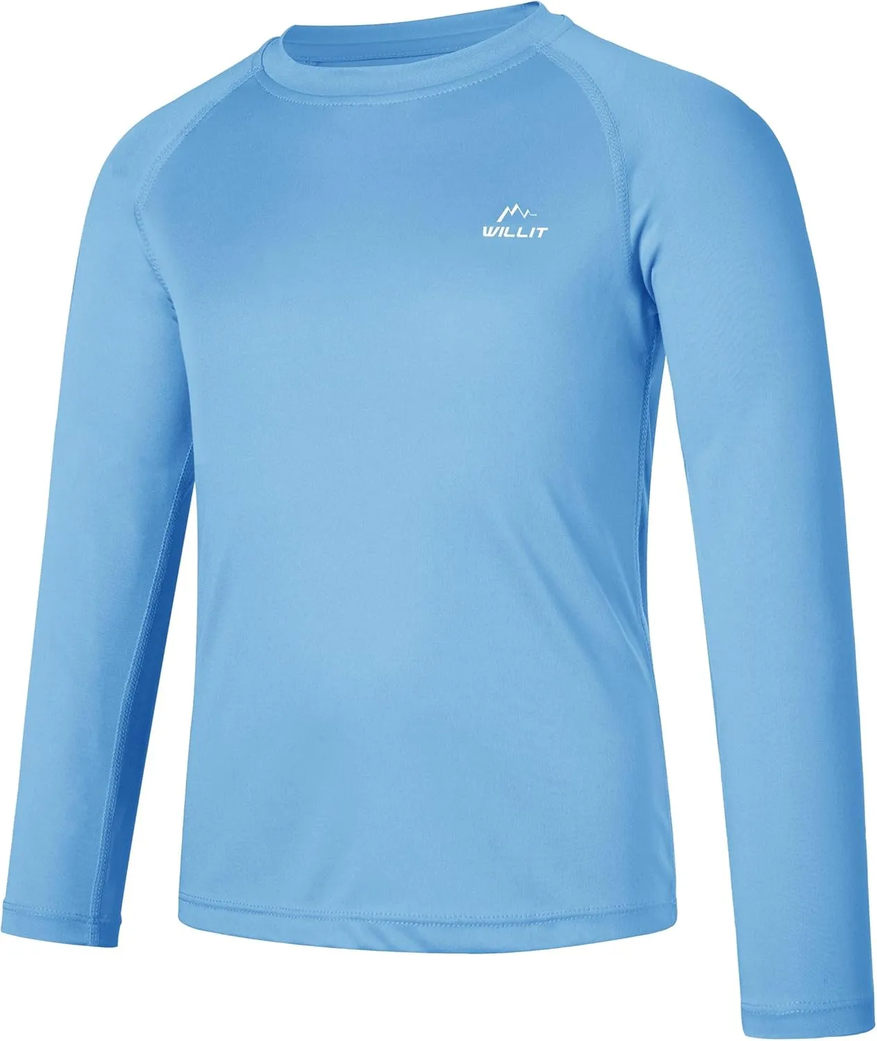 Willit Boy's UPF 50  Sun Protection Shirt Long Sleeve Rash Guard Swim Shirts Youth SPF Fishing Quick Dry Shirt