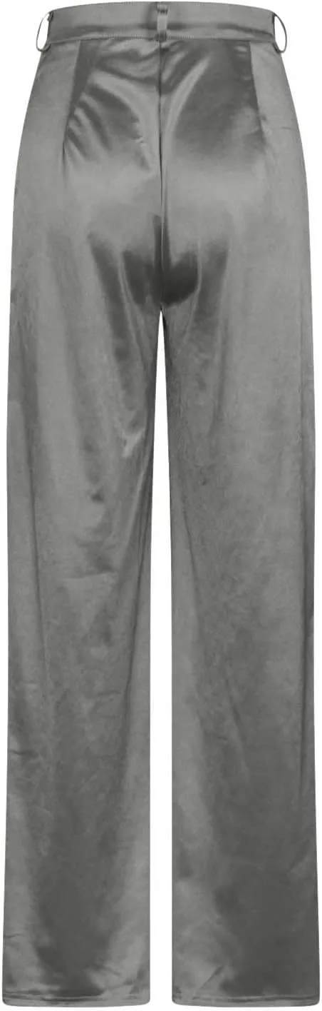 Women Cargo Pants High Waisted Joggers Soft Casual Baggy Sweatpants Wide Leg Straight Slacks Solid Trendy Trousers