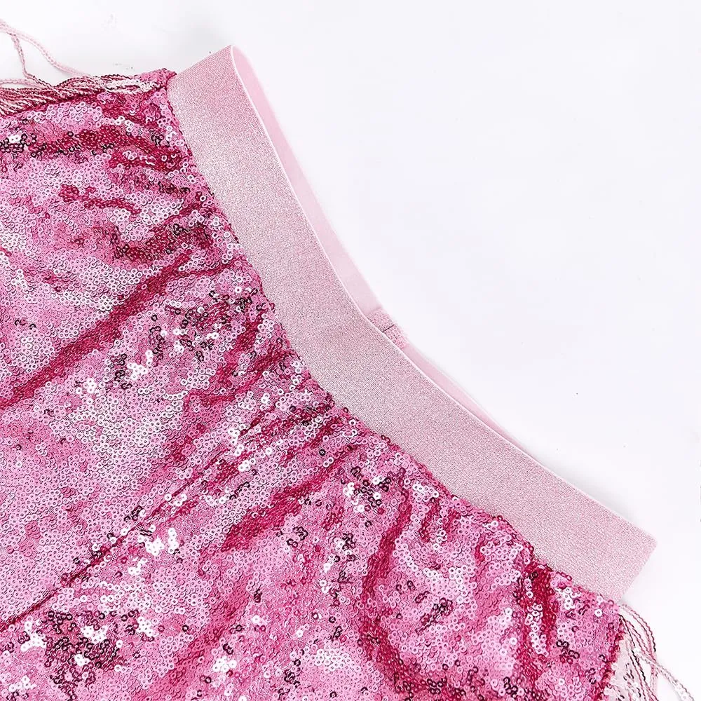 Women Shorts Tessel Sequin Sparkle Short Pants Ladies Birthday Party Shorts Halloween Clothes