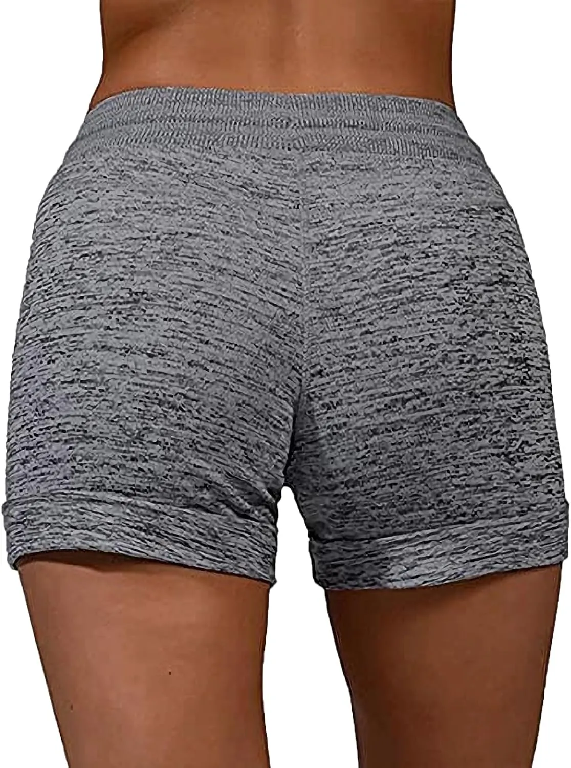 Womens Baseball Mom Running Workout Shorts High Waisted, Stretchy Softball Drawstring Lounge Shorts
