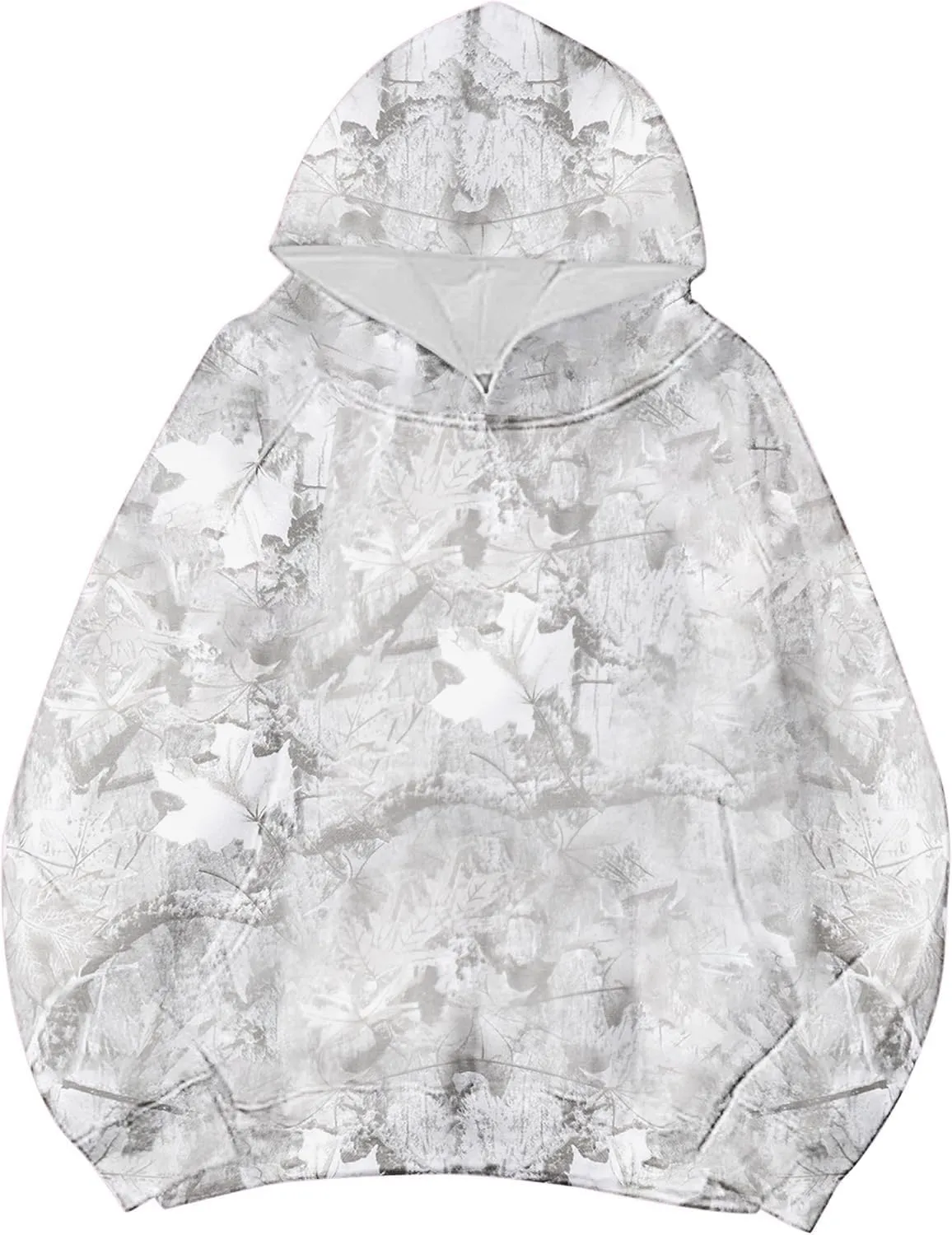 Womens Camo Hoodie Maple Leaf Print Oversized Fleece Hooded Sweatshirt Trendy Graphic Hoodie Pullover with Pocket