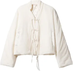 Women's Chinese Style Cotton Padded Jacket, Vintage Warm Coat for Autumn and Winter