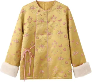 Women's Chinese Style Winter Cotton Padded Jacket, Vintage Coat
