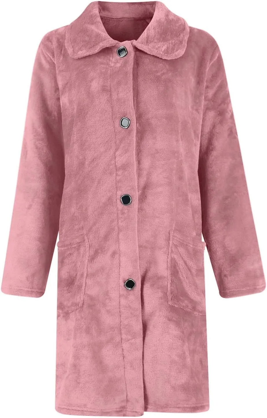 Womens Coats Long Sleeve Lapel Winter Coat for Women 2024 Pea Coat Fall Casual Coats Jacket Outerwear with Pockets
