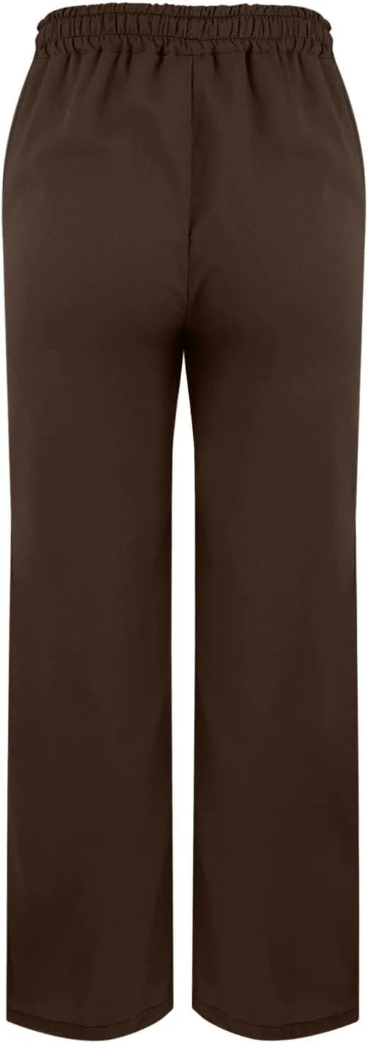 Womens Cotton Linen Pants Pants with Pockets Wide Leg Cropped for Women Side Button Casual Cropped Linen