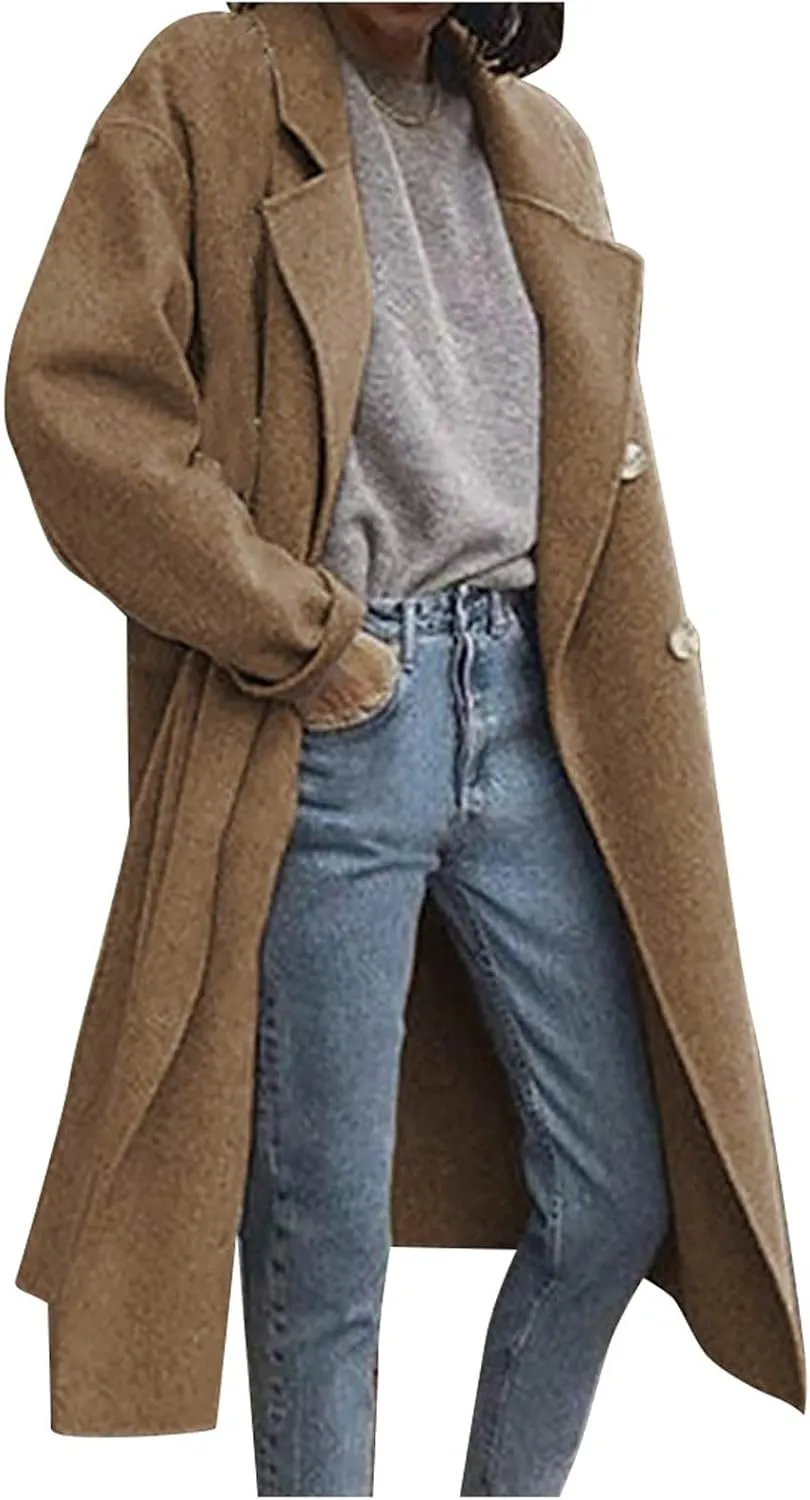 Womens Fall Fashion 2024 Long Cardigan Sweaters Oversized Fall Dressy Jackets Casual Knit Winter Coats with Pockets