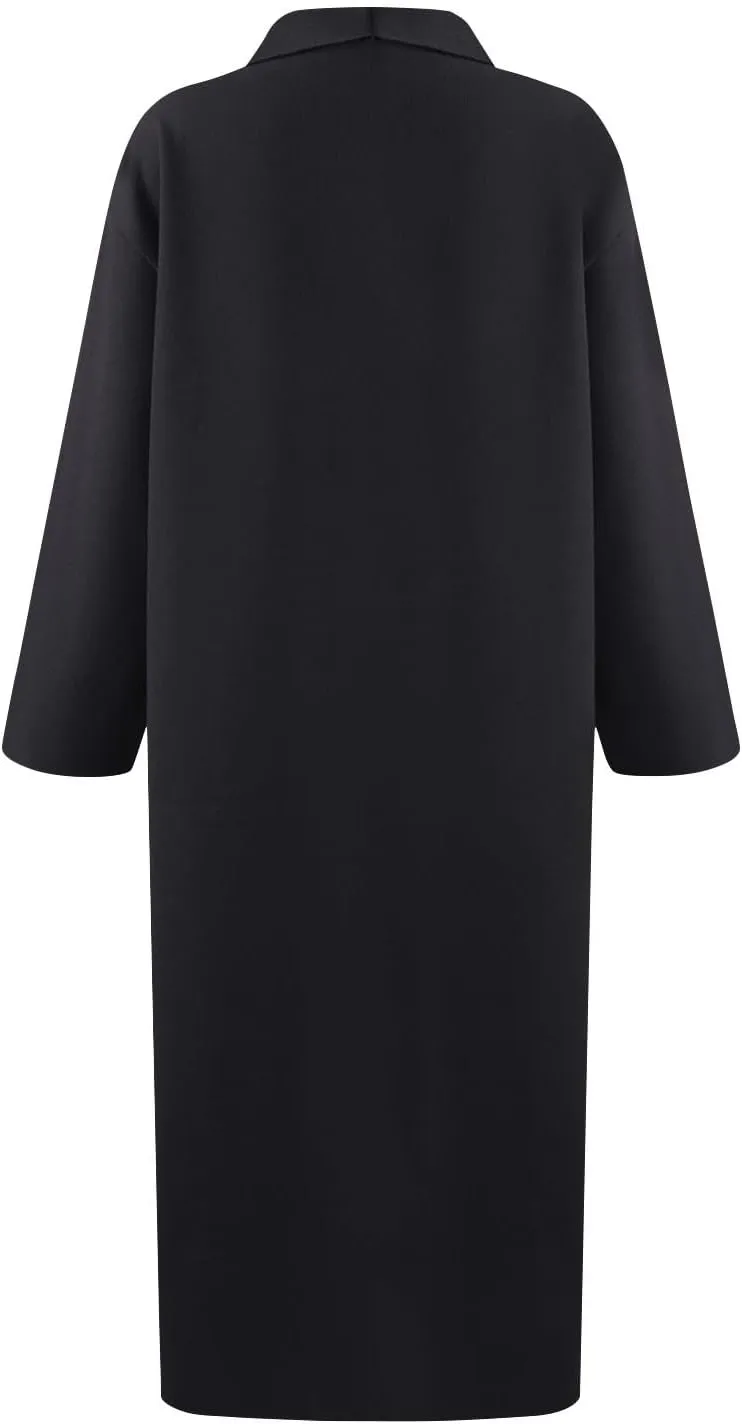 Womens Fall Fashion 2024 Long Sleeve Maxi Cardigan Open Front Oversized Coat Casual Lapel Warm Overcoat with Pockets