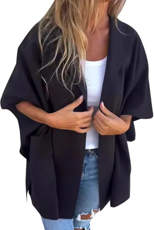 Womens Fall Fashion 2024 Oversized Dressy Cardigans Long Lightweight Coat Fall Sweater Jacket Outerwear with Pockets