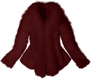 Women's Faux Fur Jacket Shawl Overcoat 2024 Winter Fashion Evening Party Warm Coats Thick Jackets Open Front Cardigan