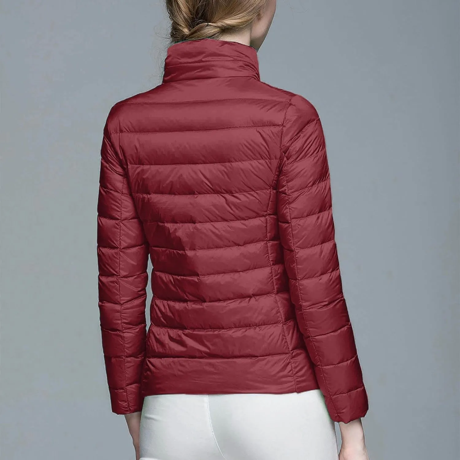Womens Jackets Winter Down Jacket Women Slim Short Jacket Women's Cropped Quilted Jacket LightWeight Coat Outwear