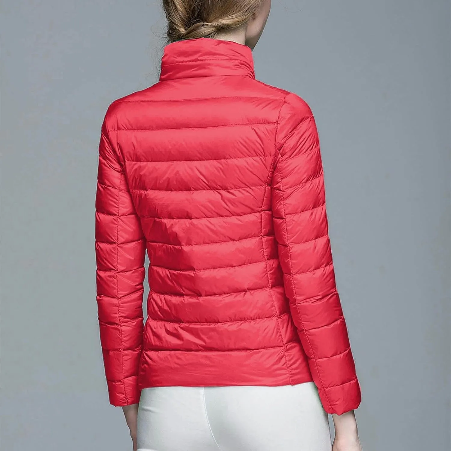 Womens Jackets Winter Down Jacket Women Slim Short Jacket Women's Cropped Quilted Jacket LightWeight Coat Outwear