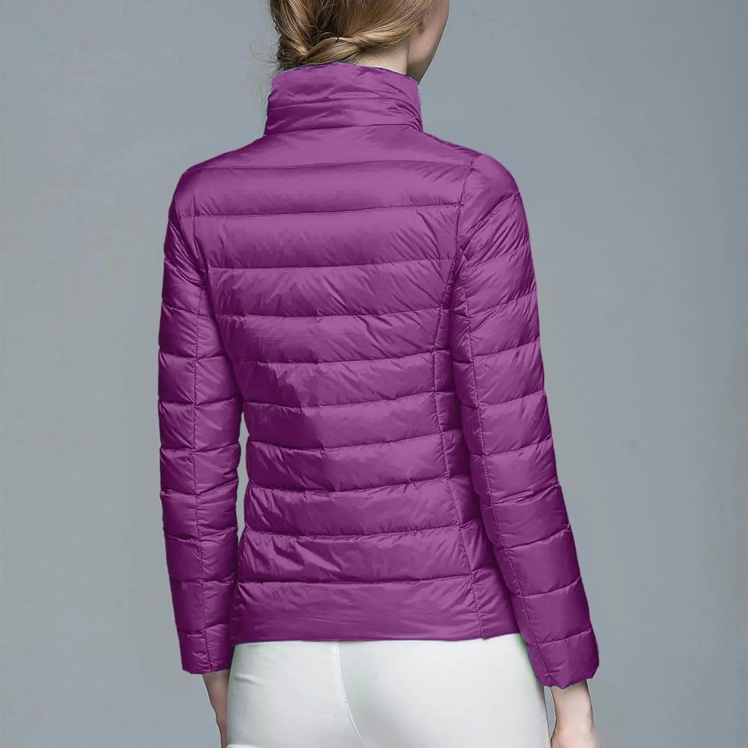 Womens Jackets Winter Down Jacket Women Slim Short Jacket Women's Cropped Quilted Jacket LightWeight Coat Outwear