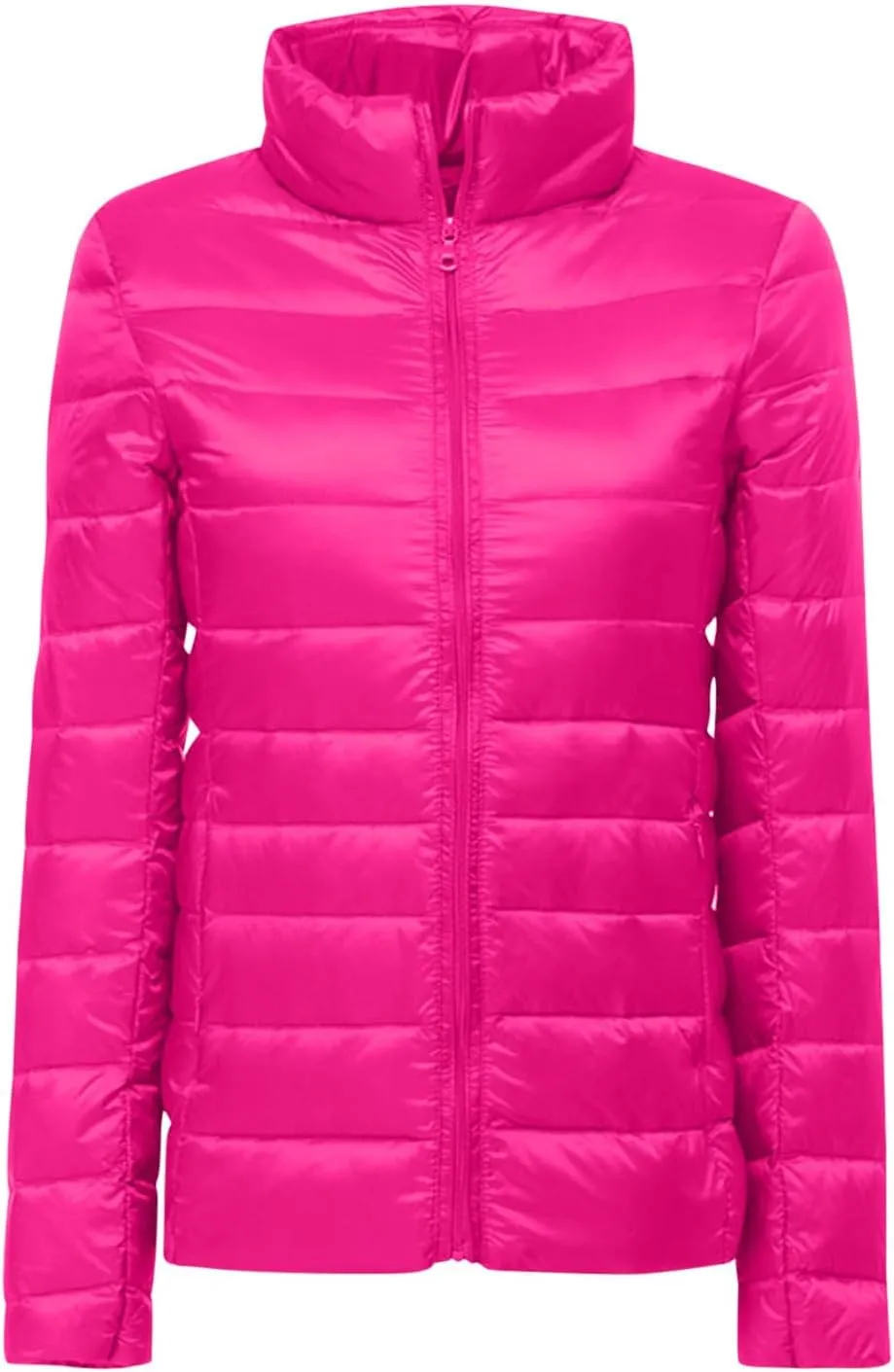 Women's Lightweight Packable Down Jacket Quilted Puffer Coat Plus Size Winter Warm Puffy Jackets with Stand Collar
