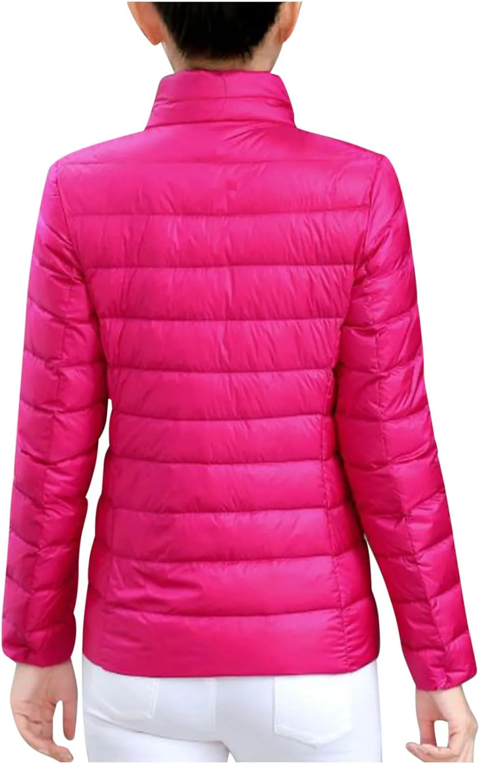 Women's Lightweight Packable Down Jacket Quilted Puffer Coat Plus Size Winter Warm Puffy Jackets with Stand Collar