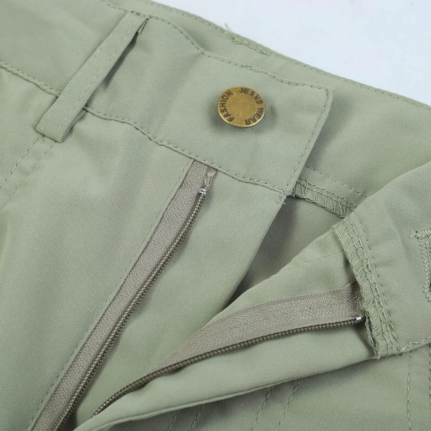 Women's Loose Solid Color Mini Pant,Summer Beach Shorts with Buttons,Cargo Hot Pants for Casual Wear