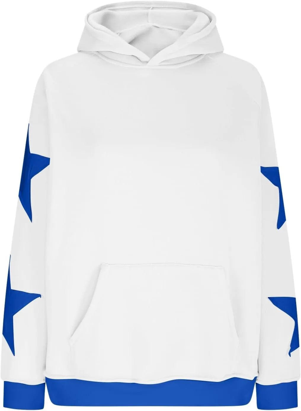 Womens Oversized Hoodies Fleece Sweatshirts Long Sleeve with Star Pullover with Pocket Fall Winter Outfits Y2k Clothes