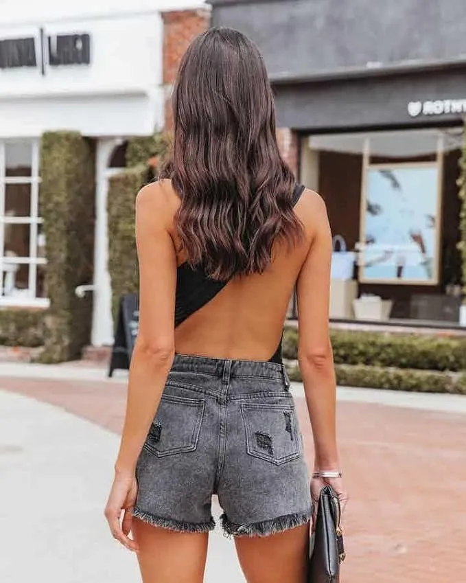 Womens Rhinestone Tassel Jean Denim Shorts Diamond Ripped High Waist Blue Jean Summer Shorts