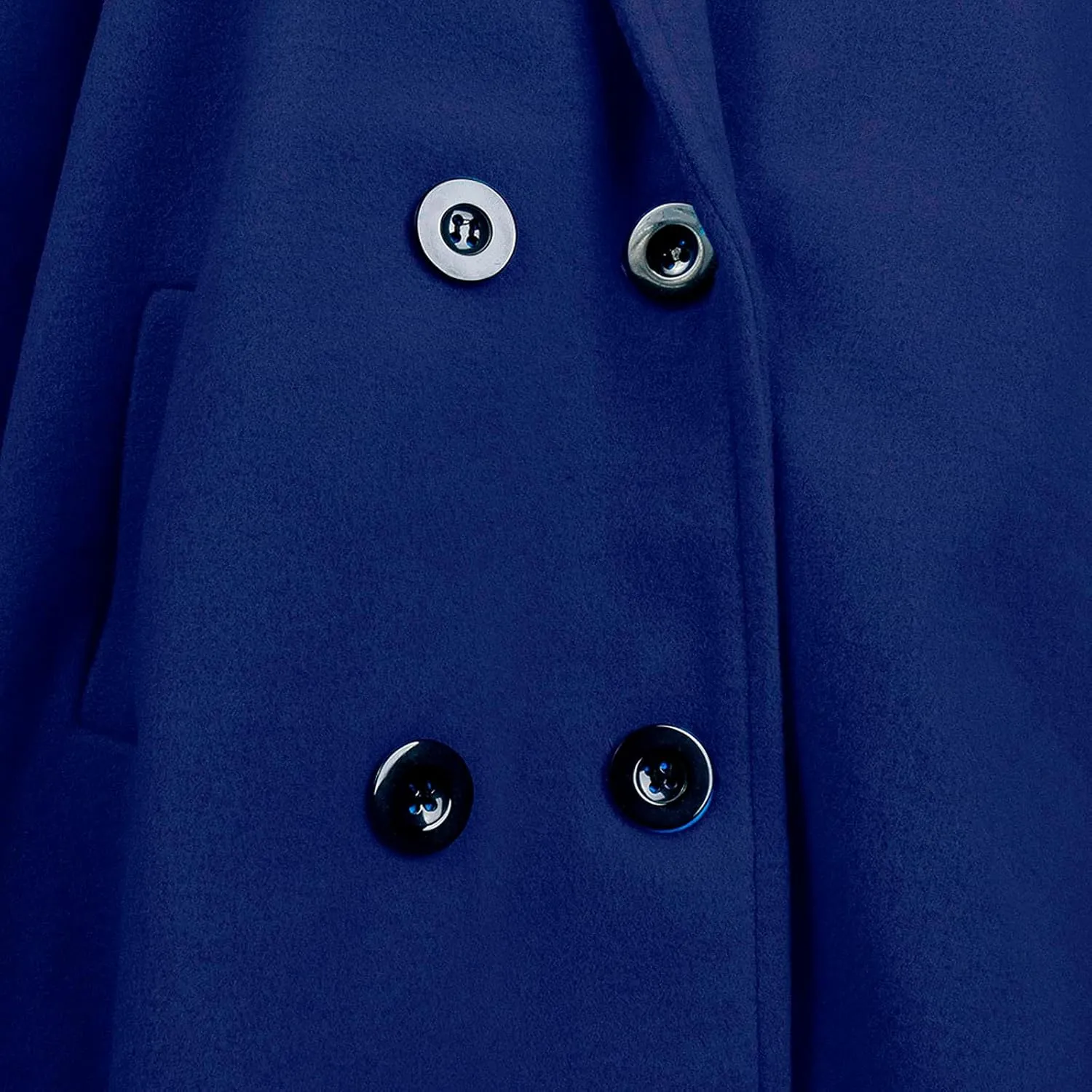 Womens Trench Coat Elegant Notched Collar Single Breasted Peacoat Trendy Casual Long Sleeve Woolen Blend Overcoats