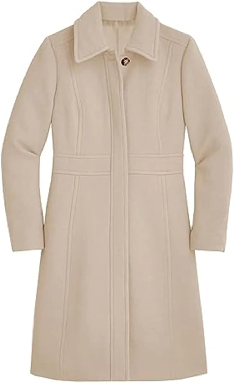 Women's Trench Coats Trendy 2024 Winter Warm Long Coat Slim Classic Solid Color Trench Coats