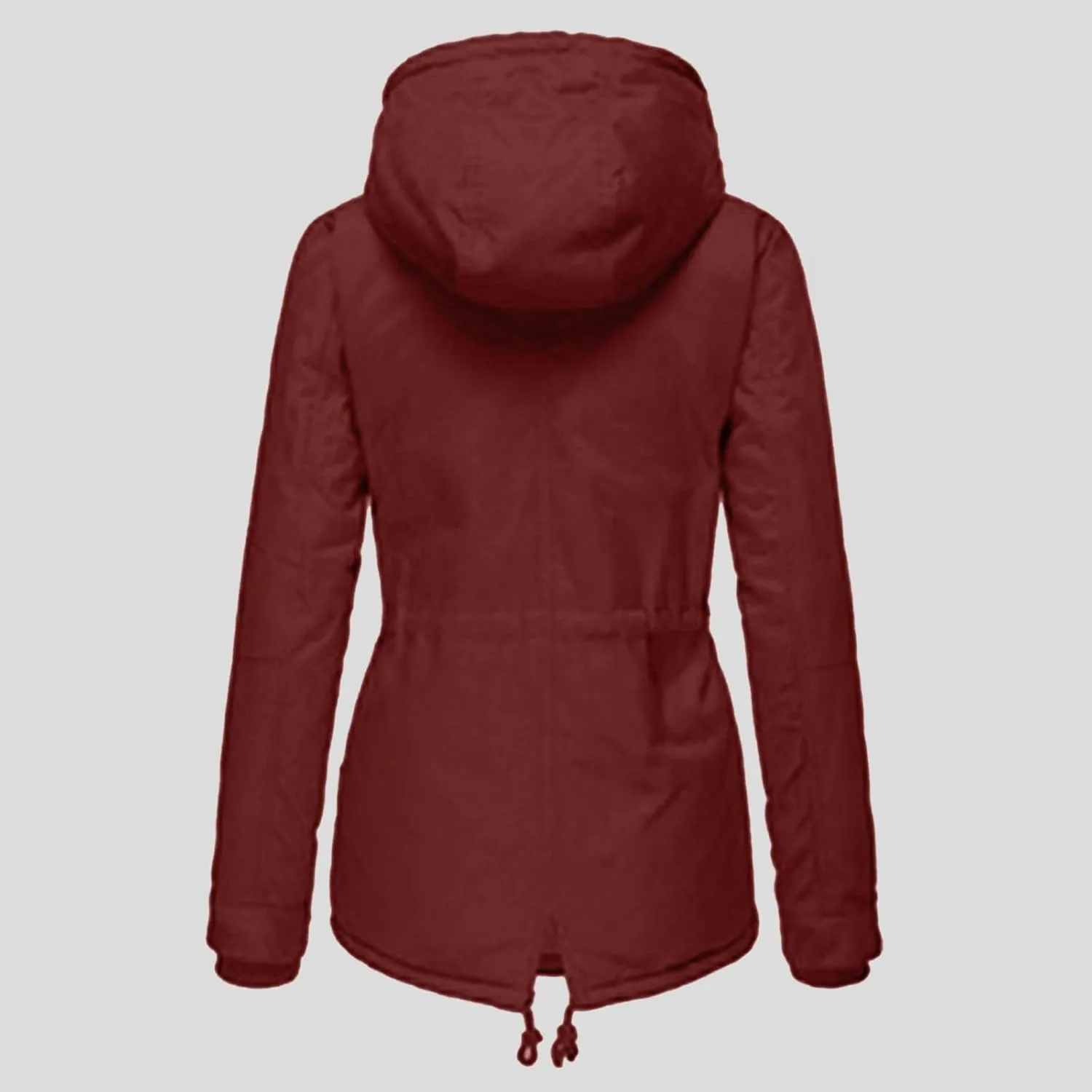 Womens Winter Casual Quilted Coat Loose Fit Long Sleeve Button Zip Overcoat Fashion Warm Fleece Jacket Padded Outwear