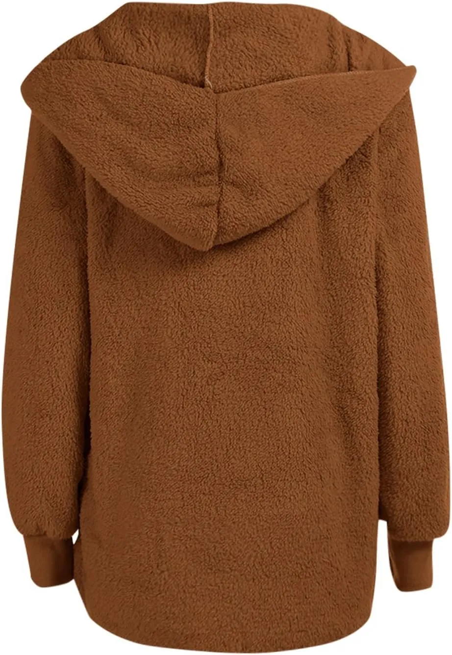 Womens Winter Coats Baggy Comfy Shaggy Sherpa Jacket Oversized Fleece Outwear Casual Open Front Cardigan fith Pockets