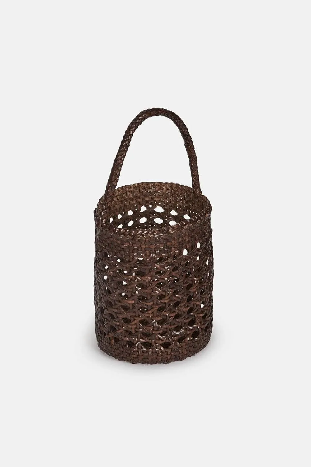 Woven Leather Tote Bag Cannage Pipe Bucket YOCO (Y99880CPB) - Elegant, Compact, and Stylish Handbag for Everyday Use